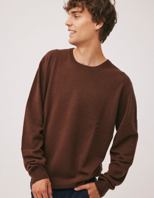 Mads 2 100% Cashmere Dark Brown Mand XXL