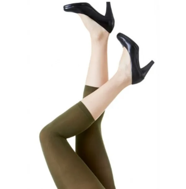 Plus size 3/4 Leggings i Armygrøn - Amelie Dark Army Festival96120 Grøn-Festival Female 42/44