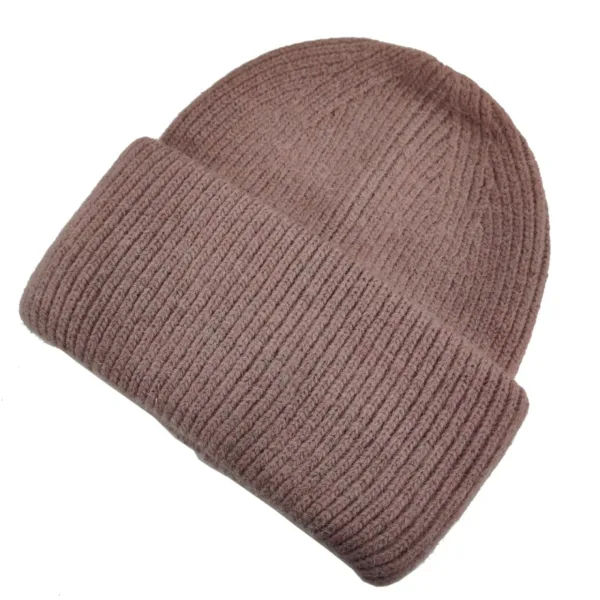 Rose Angora Beanie Pink - Standart vare