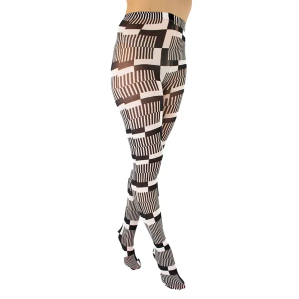Monochrome Cube Curvy Super Stretch Strømpebukser Sort -PM Female XL - STR. 44-46