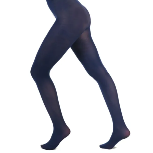 Navy 90 Denier Curvy Super Stretch Strømpebukser Blå -PM Female XL - STR. 44-46