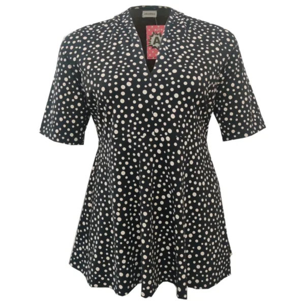 Plus size bluse - Sendai Black Dot Sort Female 54
