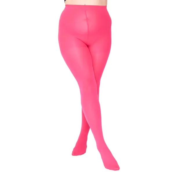 Shocking Pink 50 Denier Curvy Super Stretch Strømpebukser Pink -PM Female XL - STR. 44-46
