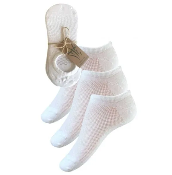 Soklet Bamboo 3pak White - Festival101025 Hvid-Festival Female 42/44