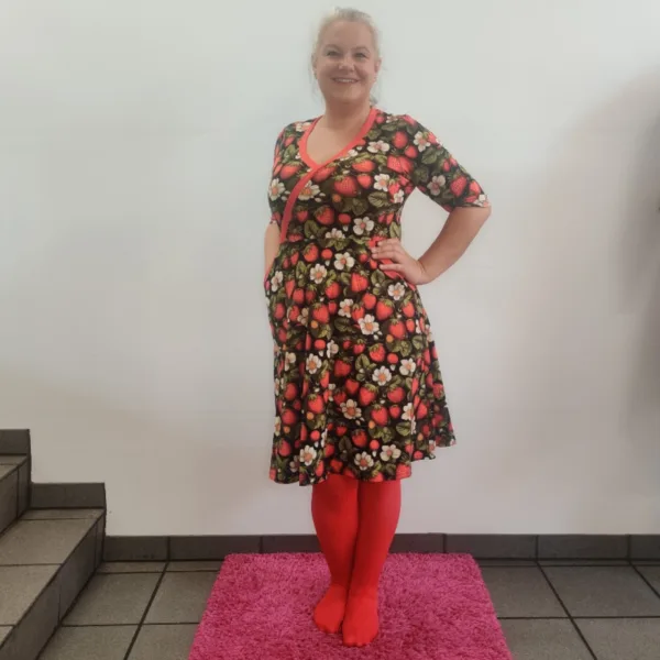 Plus size kjole - Bika Strawberry Rød Female 44