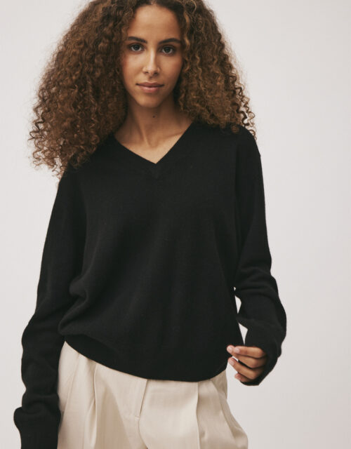 Mabel 10 100% Cashmere Black Kvinde XL