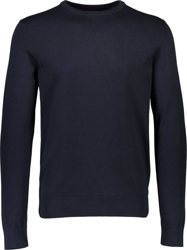Mélange Round Neck Knit Blå Mand XXL