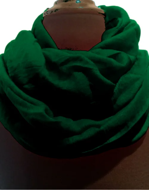 Tyndt vævet Tørklæde - Dark Green Grøn - Standart vare
