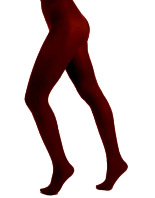 Bordeaux 50 Denier Curvy Super Stretch Strømpebukser Brun -PM Female XL - STR. 44-46