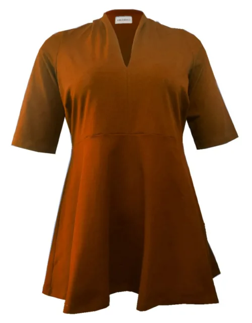 Plus size bluse - Sendai Cognac Orange Female 44