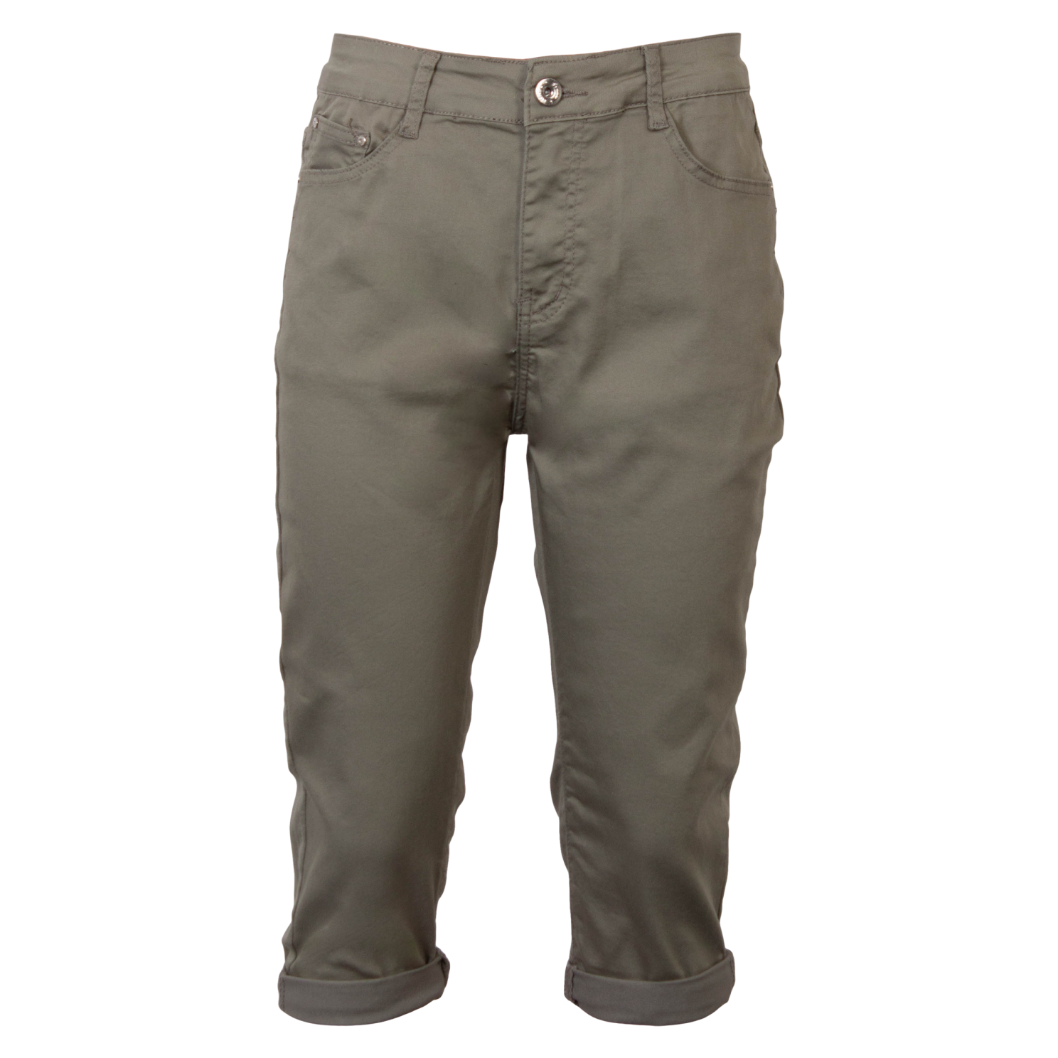 Bs Jeans Dame Capri Khaki 40