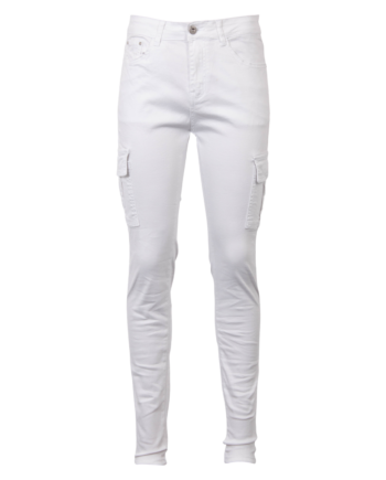 Bs Jeans Dame Cargobukser Hvid 46
