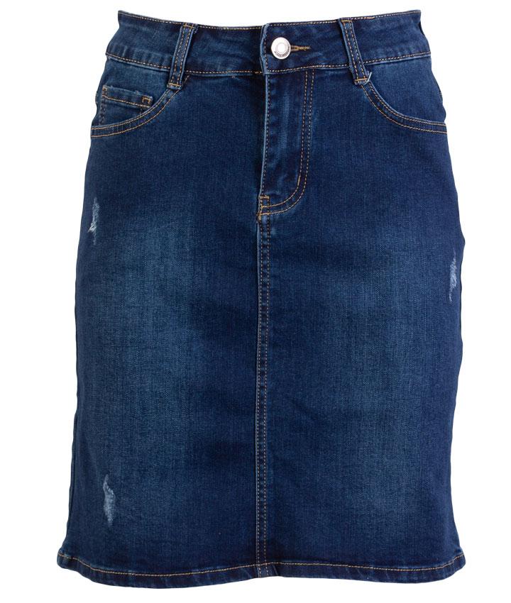 Bs Jeans Dame Nederdel Blue 36