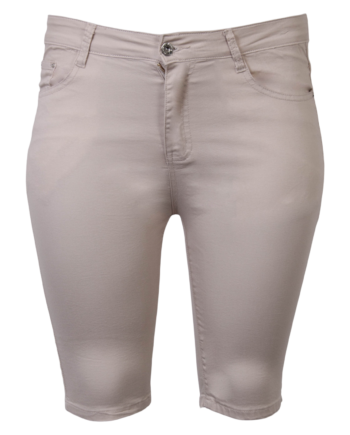 Bs Jeans Dame Shorts Plus Size Beige 50