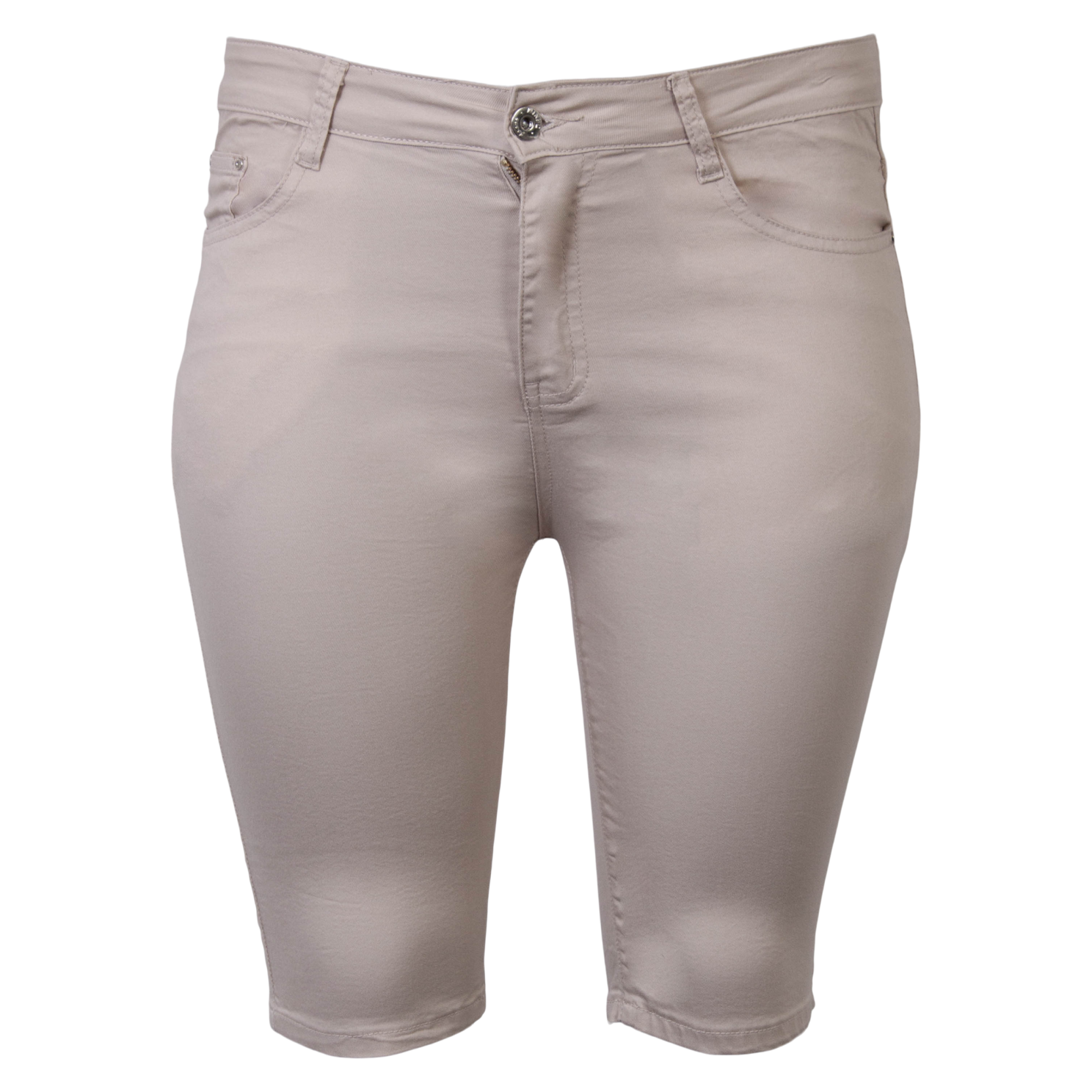 Bs Jeans Dame Shorts Plus Size Beige 50