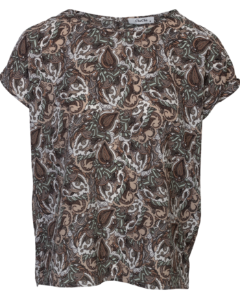 Chacha Dame Kortærmet Bluse Green