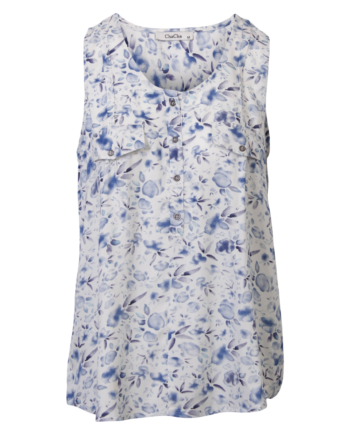 Chacha Dame Top Print   Blue