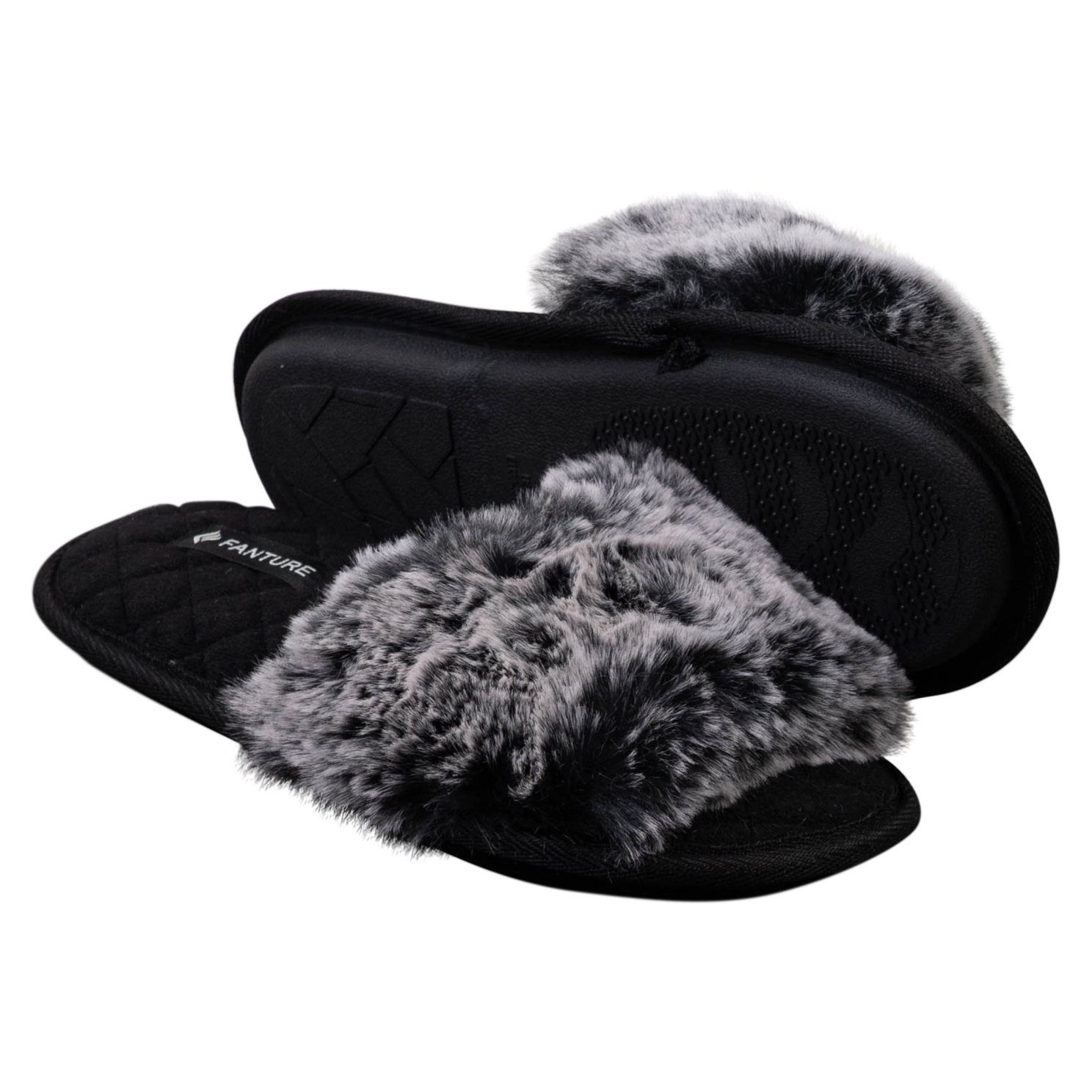 Fanture Dame Hjemmesko Grey Black 42 43