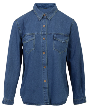 Fashion Lorrta Dame Skjorte Jakke Denim
