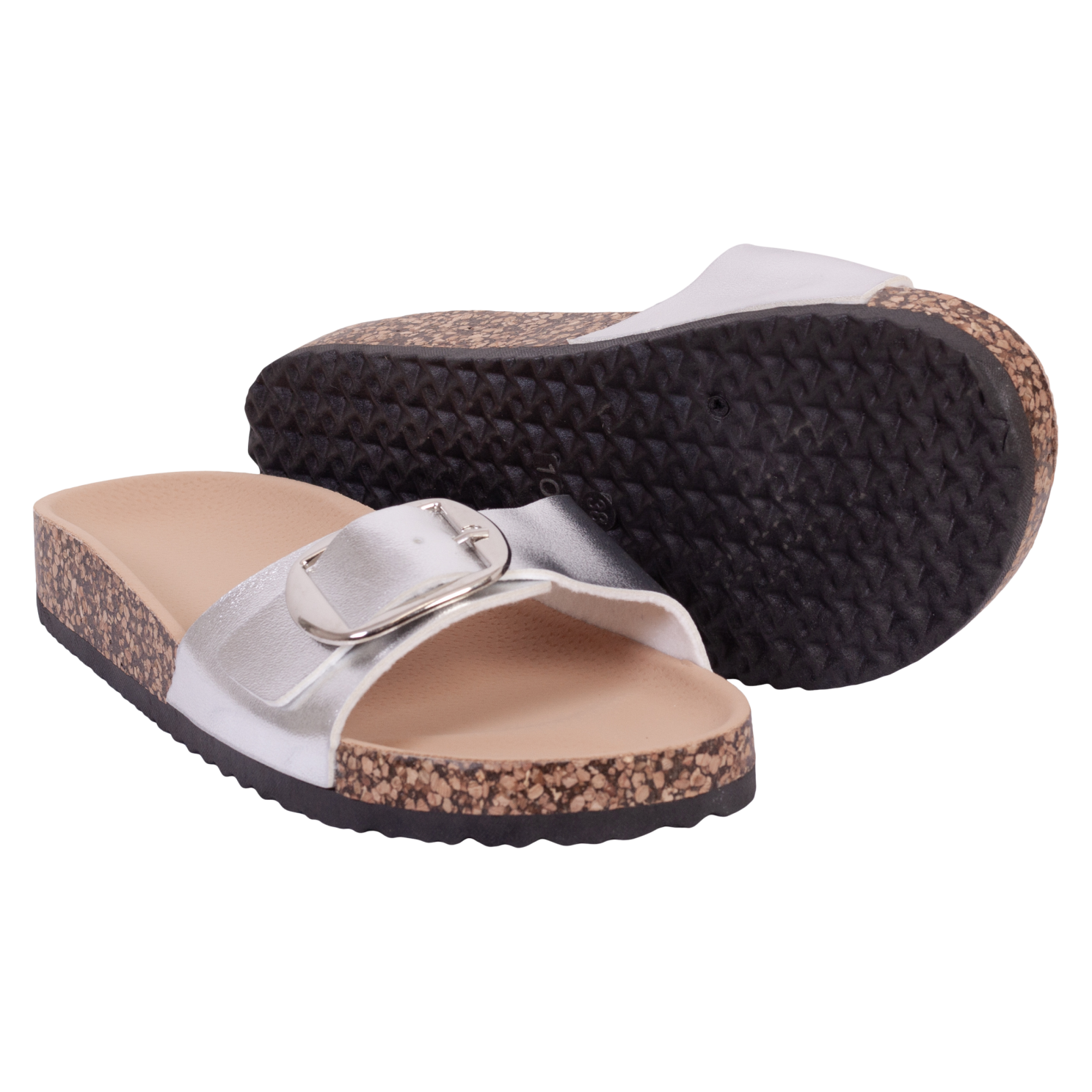 Ideal Shoes Dame Sandaler Silver 40