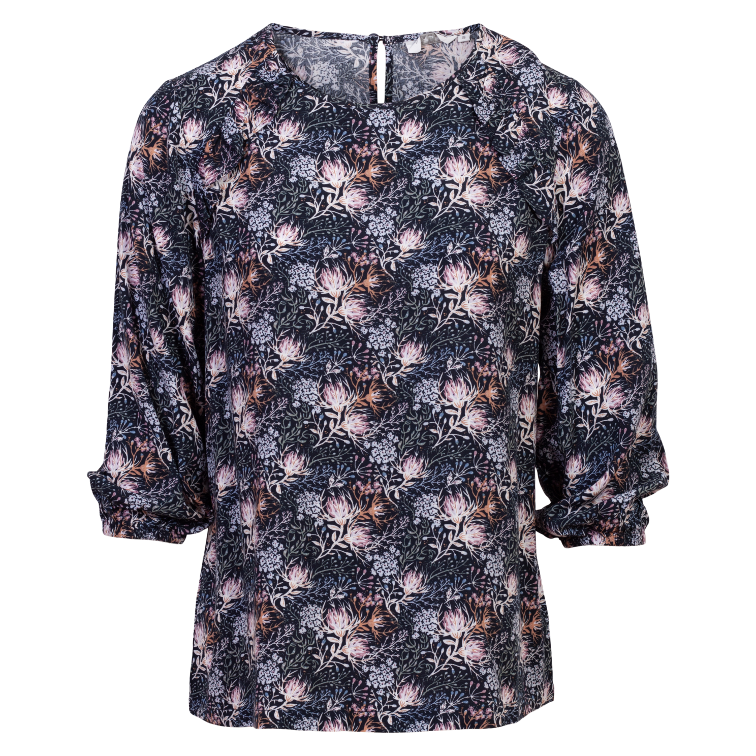 Sirup Dame Bluse Dark Navy Aop