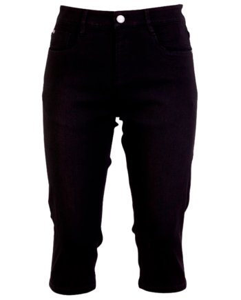 Steenholt Grace Dame Capri Plus Size Black Denim 54