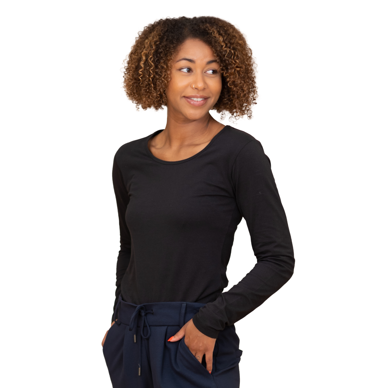 Steenholt Harmony Dame Langærmet  -shirt Black