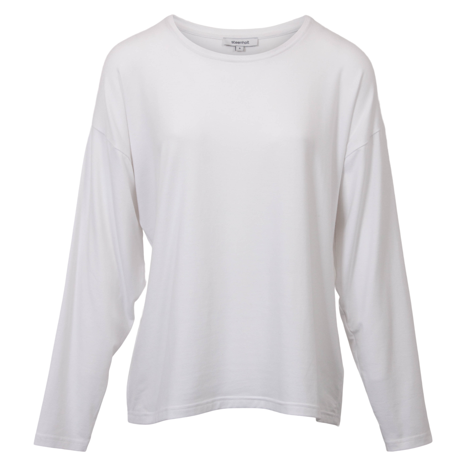 Steenholt Joan Dame Langærmet  -shirt Plus Size Bright White 54