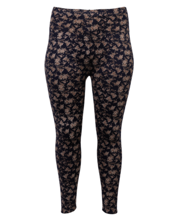 Anyway Dame Termoleggings    Fleece Navy Blomster