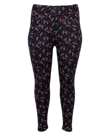 Anyway Dame Termoleggings    Fleece Navy Med Print