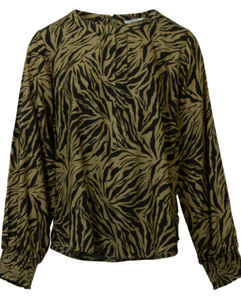 Zbyz Dame Bluse Plus Size Print   Khaki 42 44