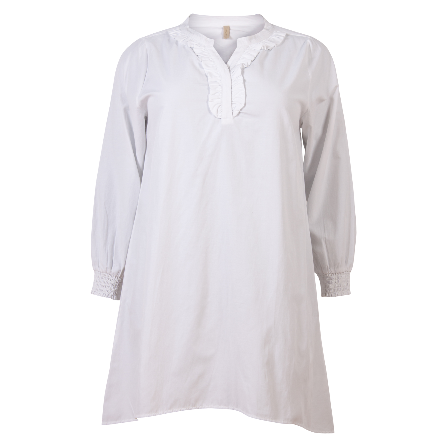 Cassiopeia Lonetta Dame Tunika Plus Size Hvid 54 56