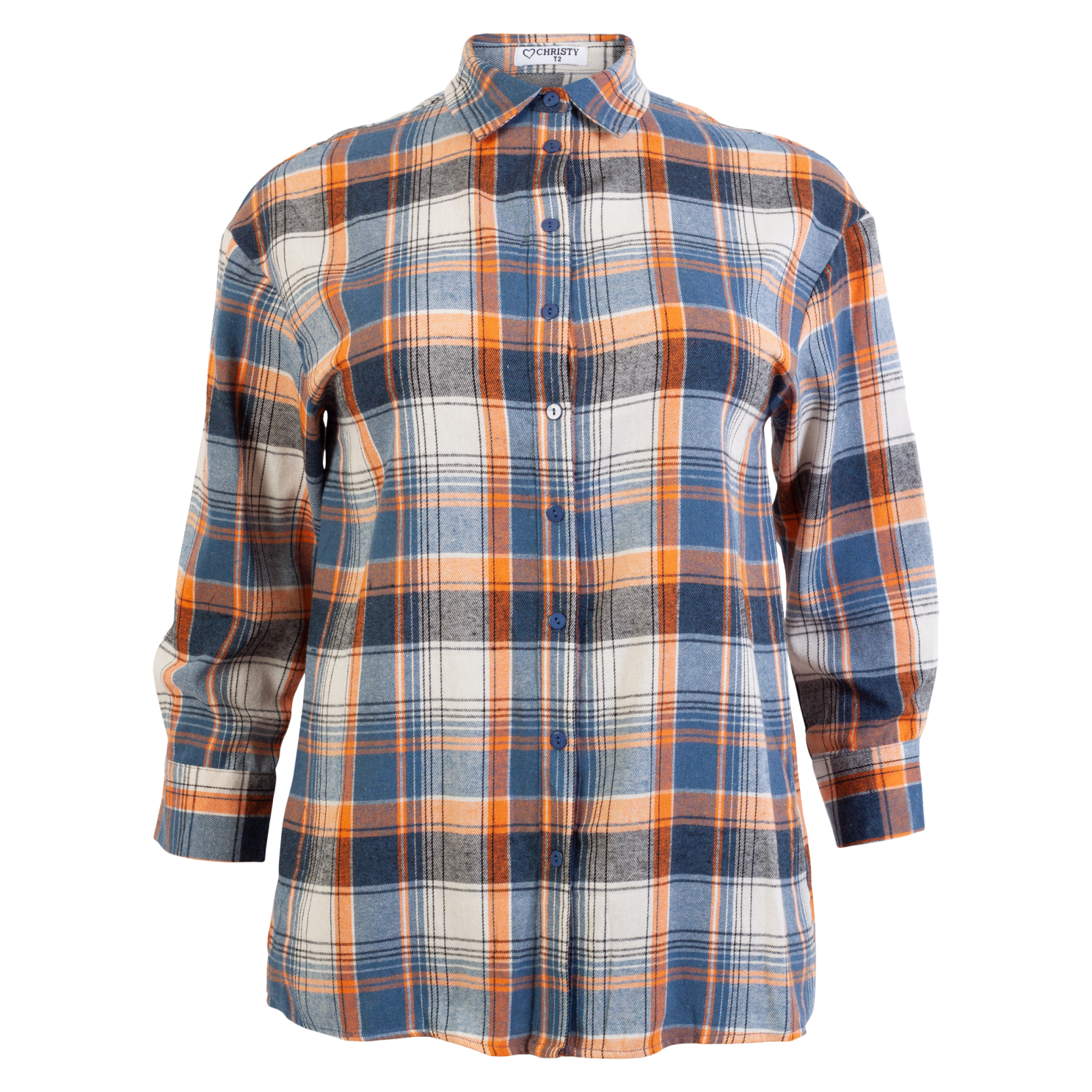 Dame Skjorte Plus Size Orange 44