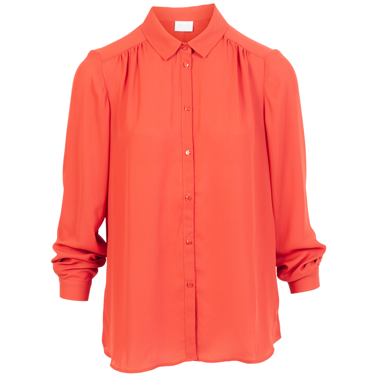 Vila Dame Skjorte Brændt Orange Xs