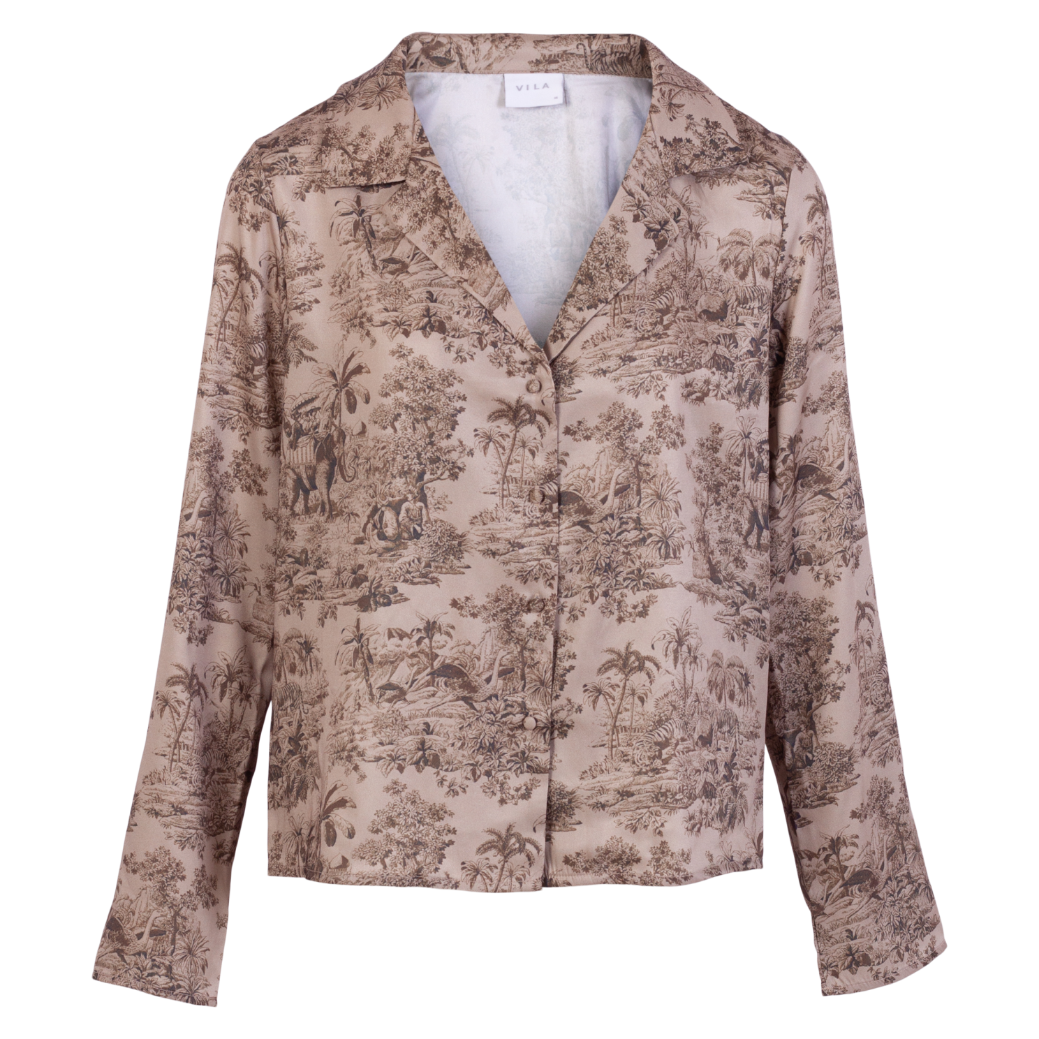 Vila Dame Skjorte Butternut Print 40
