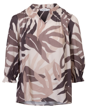 Zbyz Dame Bluse Brown Beige Aop 54 56