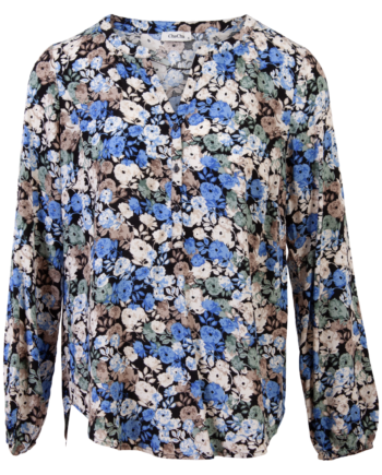 Chacha Dame Bluse Bright Blue Combi