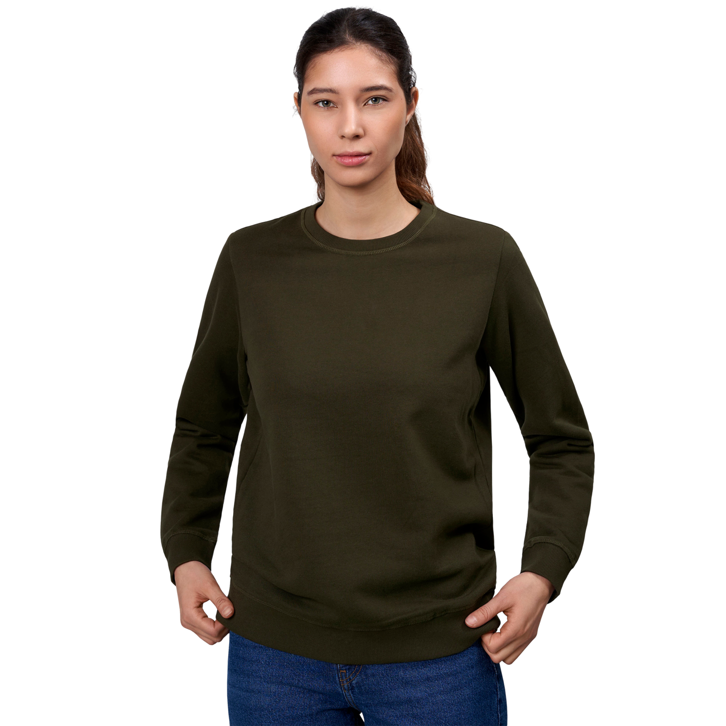 Id Dame Sweatshirt Oliven