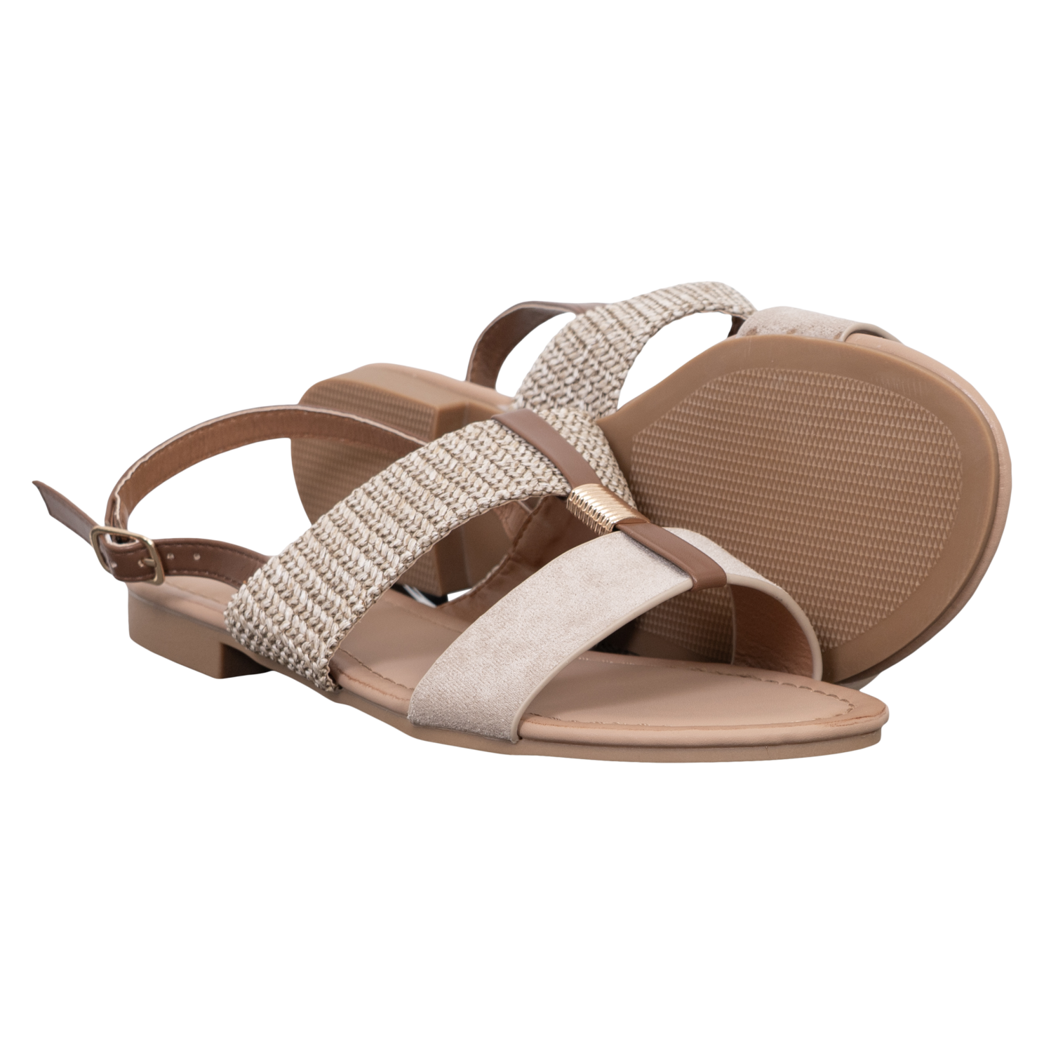 Ideal Shoes Dame Sandaler Khaki 41