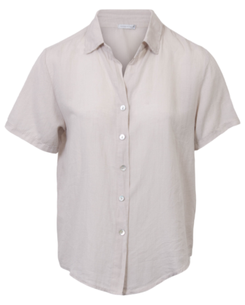 Leonora Dame Kortærmet Skjorte   Hørmix Plus Size Woody 52