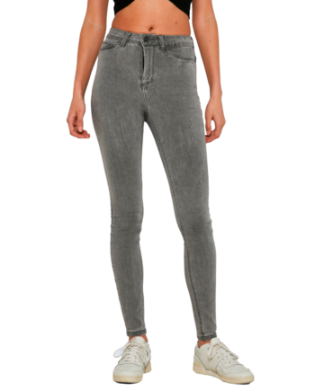 Noisy May Dame Jeans Light Grey Denim 29 34