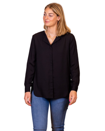 Steenholt Clara Dame Bluse Jet Black