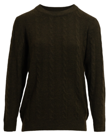 Steenholt Dame Striktrøje Dark Olive 44