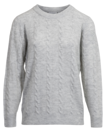 Steenholt Dame Striktrøje Grey Melange 52