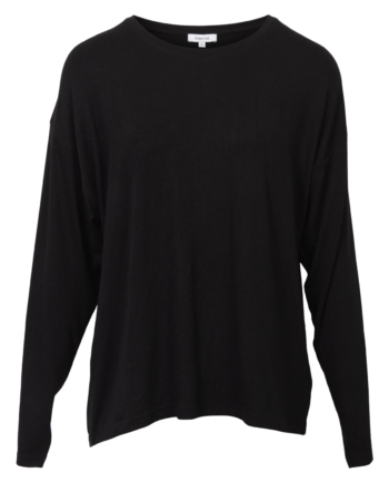 Steenholt Joan Dame Langærmet  -shirt Plus Size Black 54