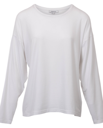 Steenholt Joan Dame Langærmet  -shirt Plus Size Bright White 54