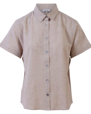 Steenholt Linett Dame Kortærmet Skjorte   Hørmix Plus Size Woody 54