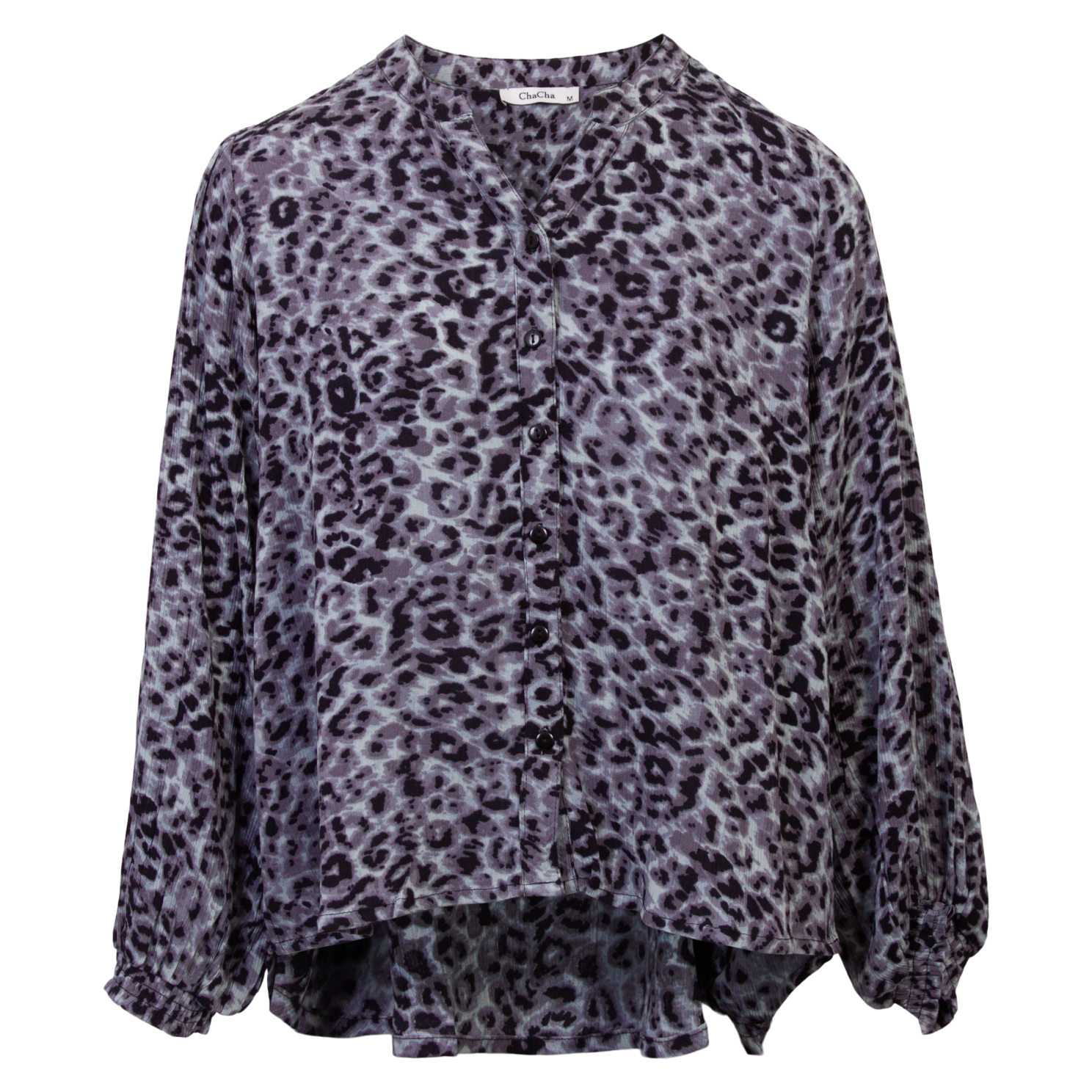 Zbyz Dame Bluse Plus Size Black Animal 54 56
