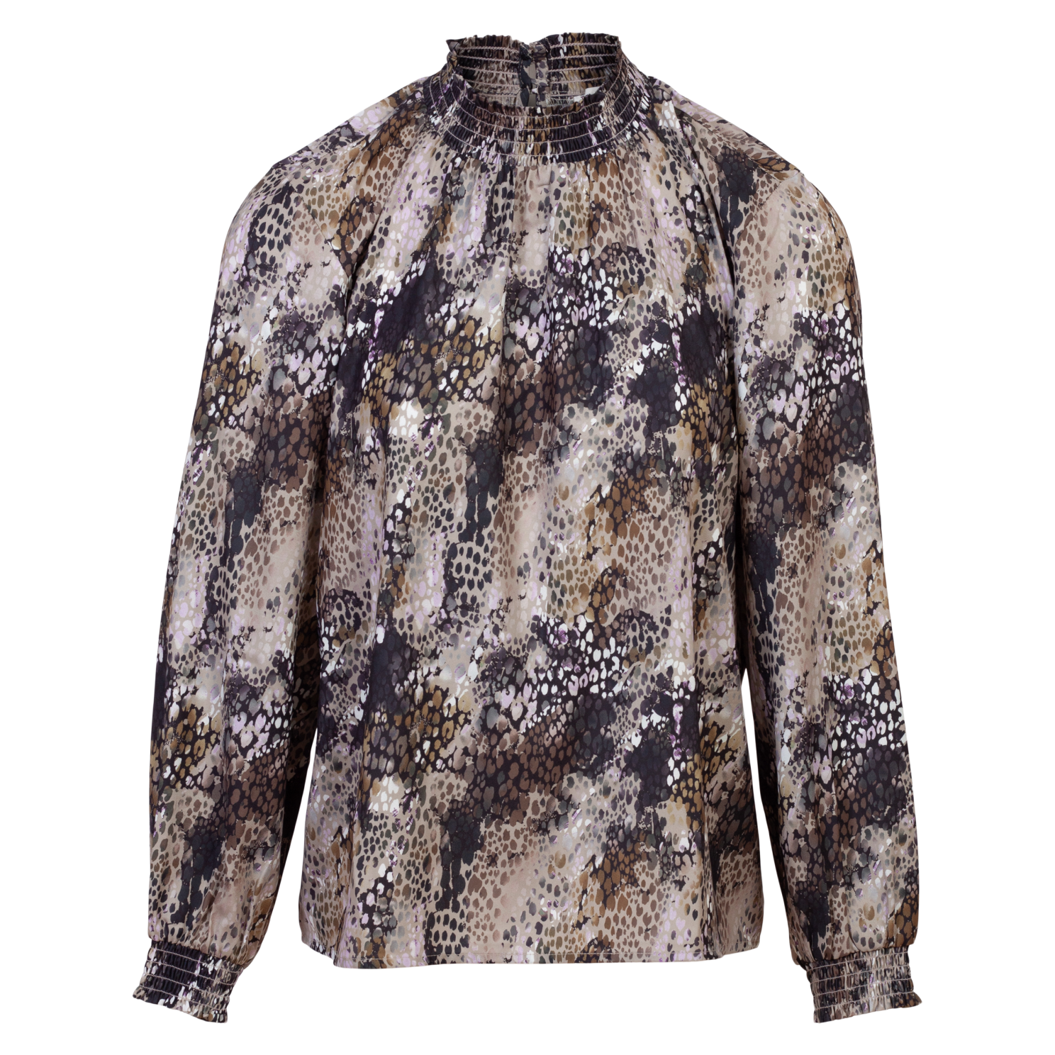 Zbyz Dame Bluse Plus Size Brown Snake 54 56