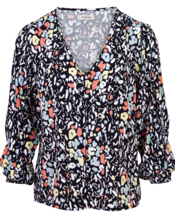 Zbyz Dame Skjorte Plus Size Navy Orange 54 56